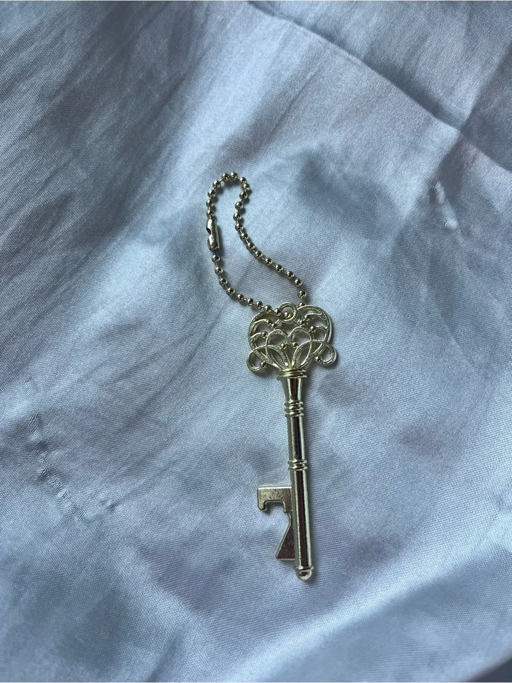 Gold Tone Key Can Opener  Keychain